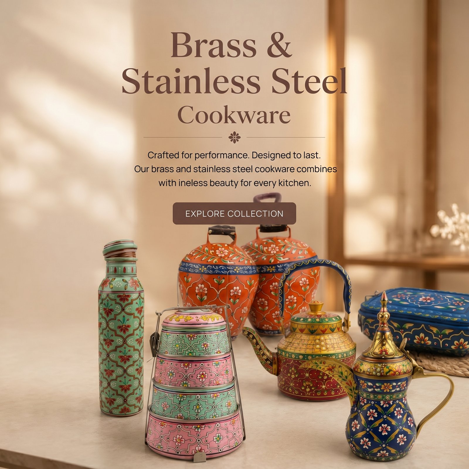 Brass & Stainless Steel Mobile Slider