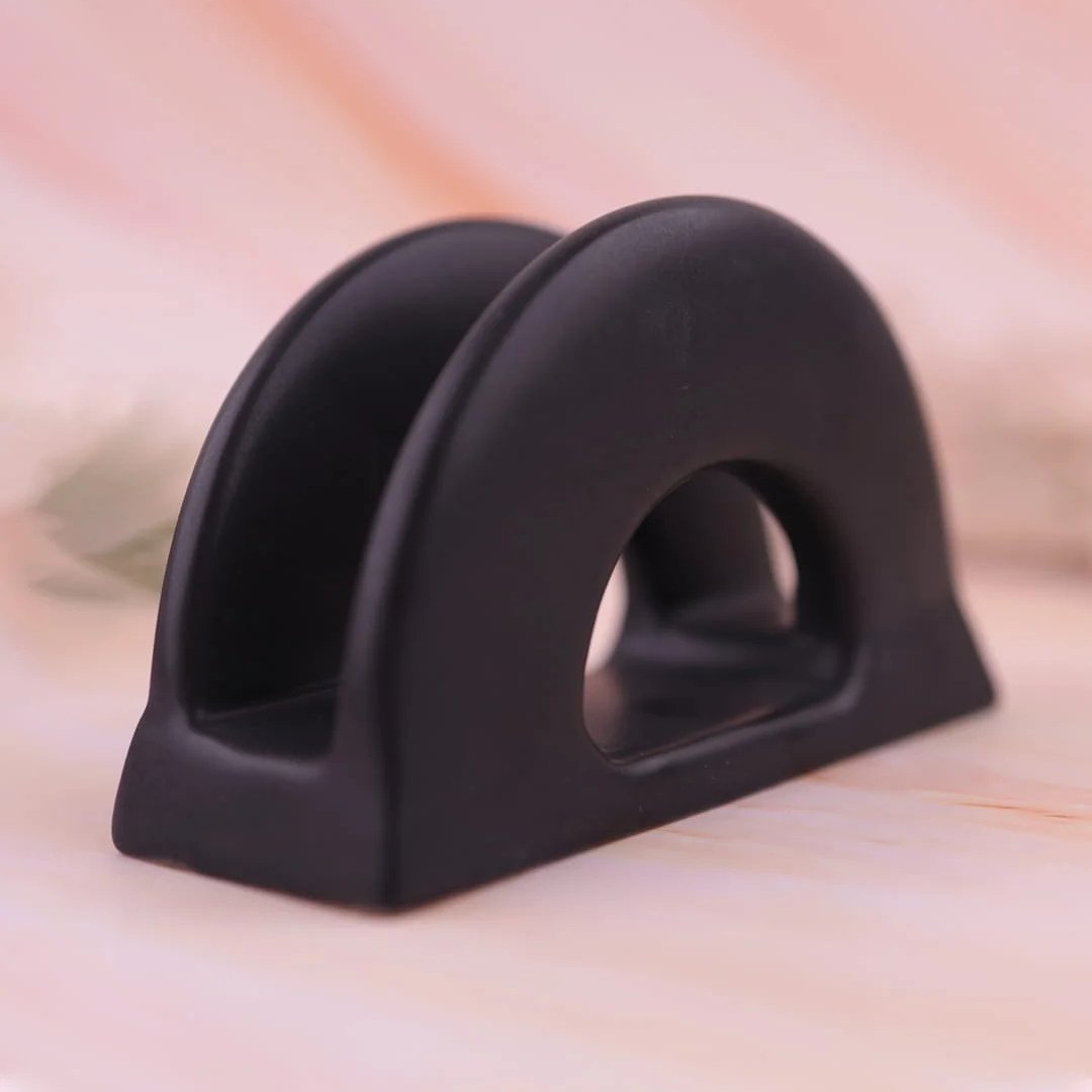 Contemporary Matte Black Napkin Holder